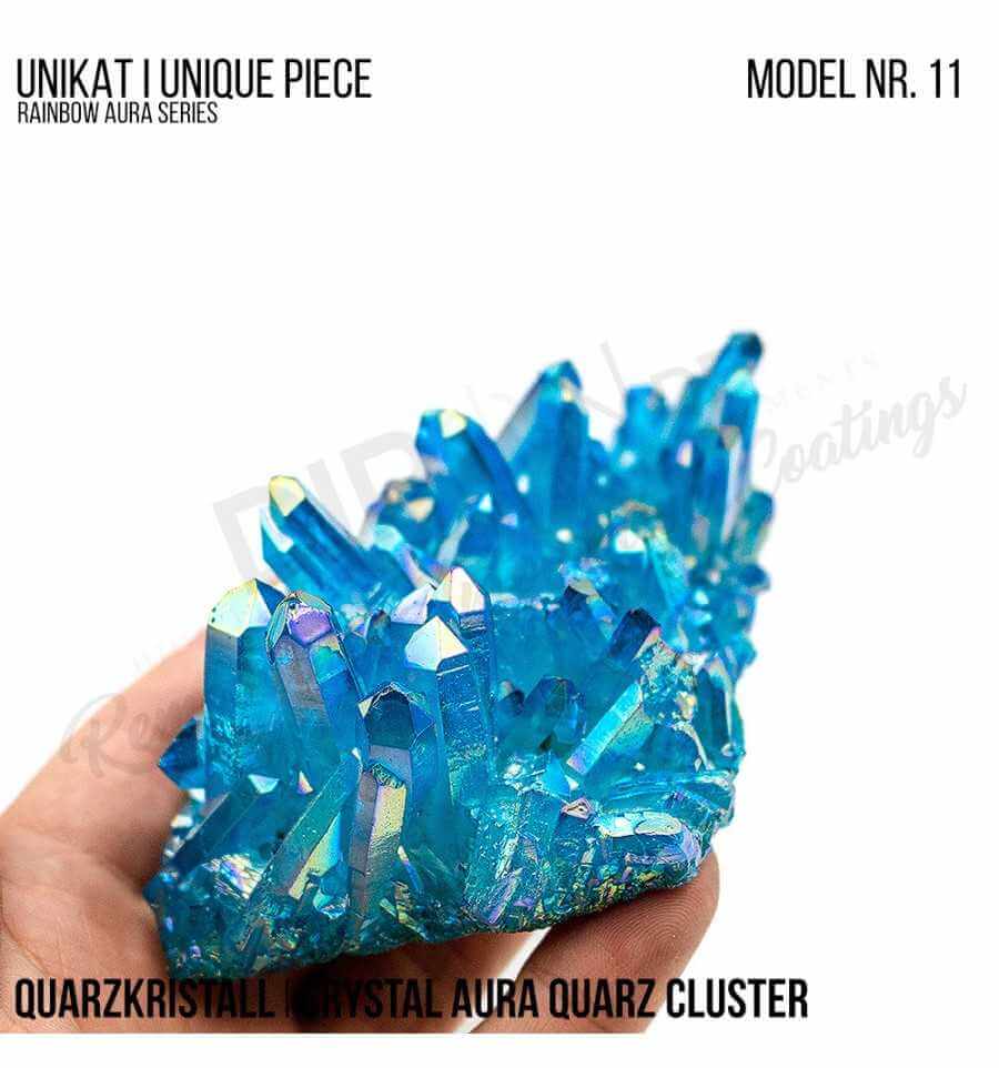 Rainbow Aura Crystal Quarz Cluster Typ Bedampft Kristalle St