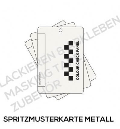 Spritzmusterkarte Metall