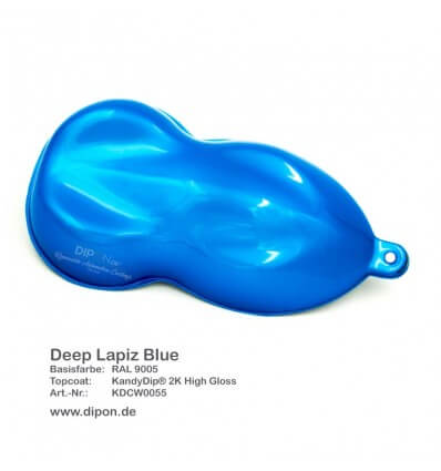 KandyDip® Deep Lapiz Blue Pearl Matt + KandyDip® 2K High Gloss (KandyDip® RAL 9005 Base)