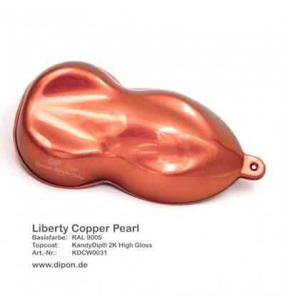 KandyDip® Liberty Copper Pearl Matt + KandyDip® 2K High Gloss (KandyDip® RAL 9005 Base)