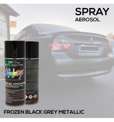 Frozen Black Grey Metallic Aerosol Spray 400 ml