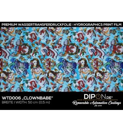 Clownbabe Wassertransferdruckfolie 50cm