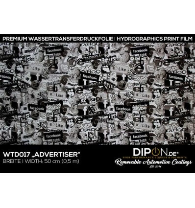 Advertiser Wassertransferdruckfolie 50cm - Filmdekore