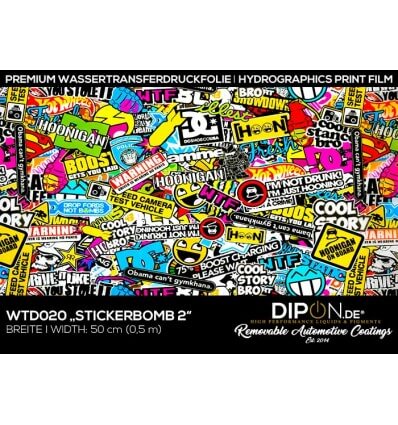 Stickerbomb 2 Wassertransferdruckfolie 50cm