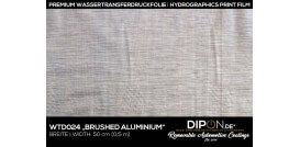 Brushed Aluminium Wassertransferdruckfolie 50cm