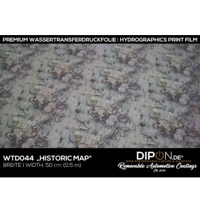 Historic Map Wassertransferdruckfolie 50cm