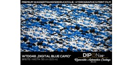 Digital Blue Camo Wassertransferdruckfolie 50cm