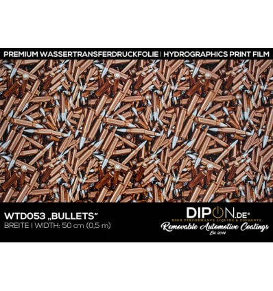 Bullets Wassertransferdruckfolie 50cm