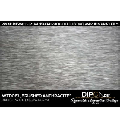 Brushed Antracite Wassertransferdruckfolie 50cm