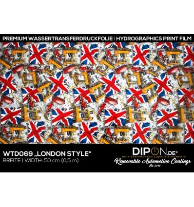 London Style Wassertransferdruckfolie 50cm