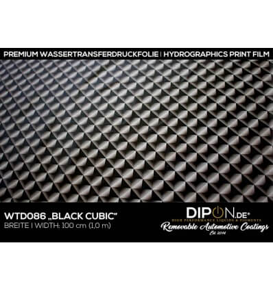 Black Cubic Wassertransferdruckfolie 100cm