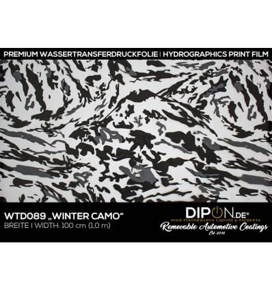 Winter Camo Wassertransferdruckfolie 100cm