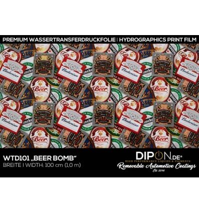 Beer Bomb Wassertransferdruckfolie 100cm