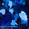 Majestic Blue Heart Cross Flake
