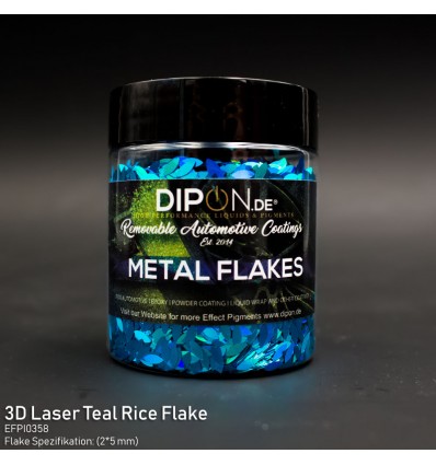 3D Laser Teal Rice Flake (2*5mm)