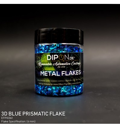 3D Blue Prismatic Flake