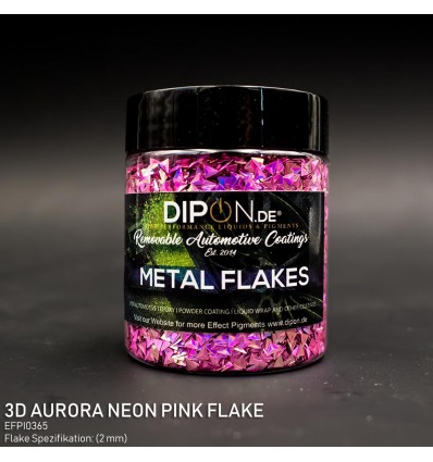 3D Aurora Neon Pink Flake