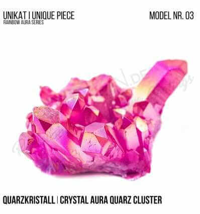 Rainbow Aura Crystal Quarz Cluster Typ 03 Bedampft