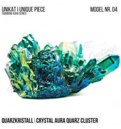 Rainbow Aura Crystal Quarz Cluster Typ 04 Bedampft