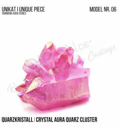 Rainbow Aura Crystal Quarz Cluster Typ 06 Bedampft