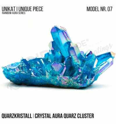 Rainbow Aura Crystal Quarz Cluster Typ 07 Bedampft