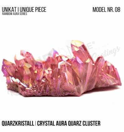 Rainbow Aura Crystal Quarz Cluster Typ 08 Bedampft