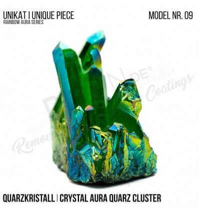 Rainbow Aura Crystal Quarz Cluster Typ 09 Bedampft