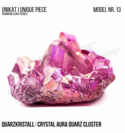 Rainbow Aura Crystal Quarz Cluster Typ 13 Bedampft