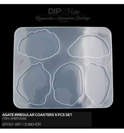 Agate Irregular Coasters 5 Pcs Set Mold / Silikonform