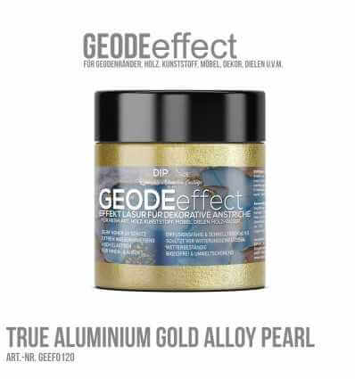 GeodeEffect Acryl Dekorlasur "True Aluminium Gold Pearl" 80ml