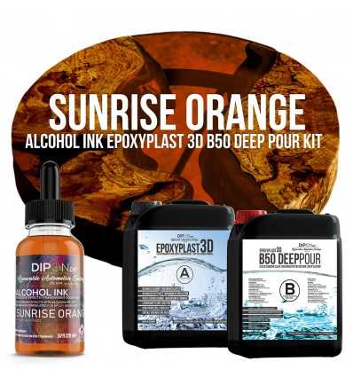 EpoxyPlast 3D B50 Deep Pour - Sunrise Orange Kit -