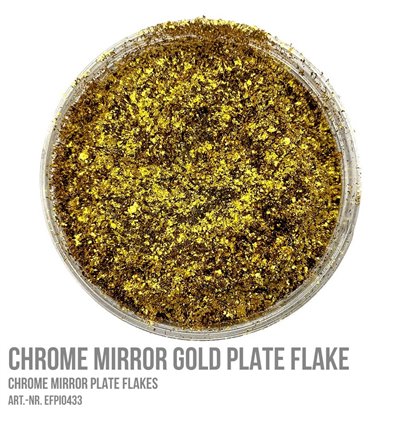 Chrome Mirror Gold Foil Flake