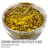 Chrome Mirror Gold Foil Flake