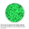 3D Flake Glow in the Dark Green