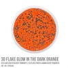 3D Flake Glow in the Dark Orange