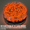 3D Flake Glow in the Dark Orange