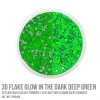 3D Flake Glow in the Dark Deep Green