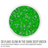 3D Flake Glow in the Dark Deep Green