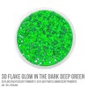 3D Flake Glow in the Dark Deep Green