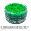 3D Flake Glow in the Dark Deep Green