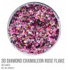 3D Diamond Chamaleon Rose Flake