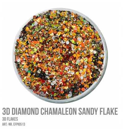 3D Diamond Chamaleon Sandy Flake