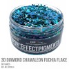 3D Diamond Chamaleon Fuchia Flake