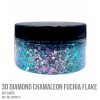 3D Diamond Chamaleon Fuchia Flake