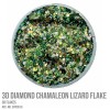 3D Diamond Chamaleon Lizard Flake