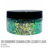 3D Diamond Chamaleon Lizard Flake