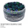 3D Butterfly Colorful Flake