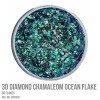 3D Diamond Chamaleon Ocean Flake