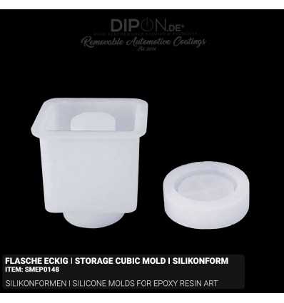 Flasche Eckig I Storage Cubic Mold I Silikonform