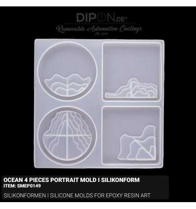 Ocean 4 pieces Portrait - Mold I Silikonform